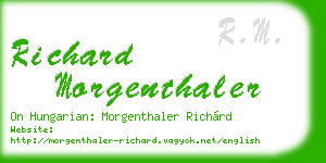 richard morgenthaler business card
